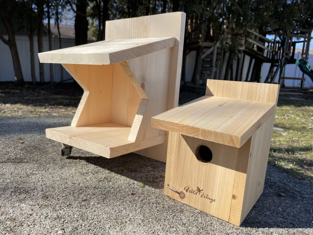 Nestboxes for birds.
