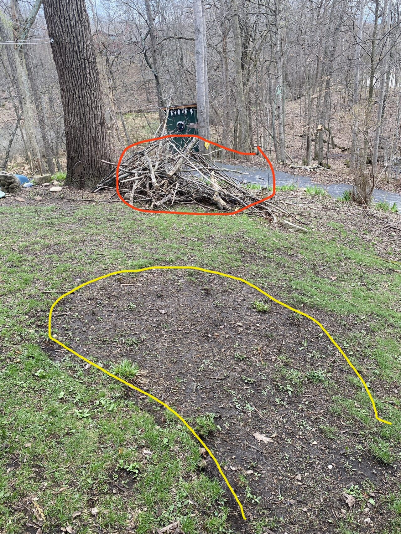 circled sites